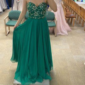 Sherri Hill Green Prom Dress, Size 8